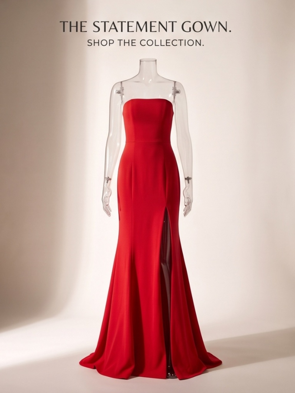 Formal Red Fish Tailed Dress